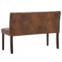Banco de piel de ante artificial marrón 120 cm by , Benches for halls and storage - Ref: Foro24-288573, Price: 225,37 €, Disc...