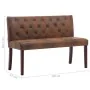 Banco de piel de ante artificial marrón 120 cm by , Benches for halls and storage - Ref: Foro24-288573, Price: 225,37 €, Disc...
