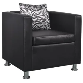 Sillón de cuero sintético negro by , Armchairs - Ref: Foro24-242210, Price: 219,97 €, Discount: -5%%
