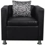 Sillón de cuero sintético negro by , Armchairs - Ref: Foro24-242210, Price: 210,31 €, Discount: -5%%