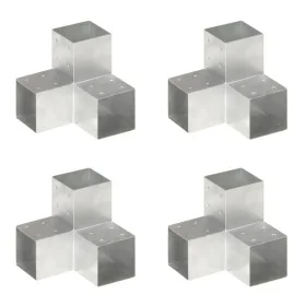 Conectores de postes en Y 4 uds metal galvanizado 101x101 mm de , Postes de cerca - Ref: Foro24-145482, Precio: 85,22 €, Desc...