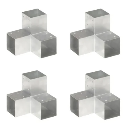 Conectores de postes en Y 4 uds metal galvanizado 101x101 mm by , fence posts - Ref: Foro24-145482, Price: 85,22 €, Discount:...