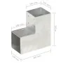 Conector de postes en forma de L metal galvanizado 101x101 mm by , fence posts - Ref: Foro24-145477, Price: 20,90 €, Discount...