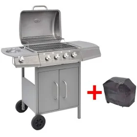 Barbacoa grill de gas 4+1 quemadores plateada by , Barbecues - Ref: Foro24-273791, Price: 245,80 €, Discount: -5%%