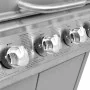 Barbacoa grill de gas 4+1 quemadores plateada by , Barbecues - Ref: Foro24-273791, Price: 245,80 €, Discount: -5%%