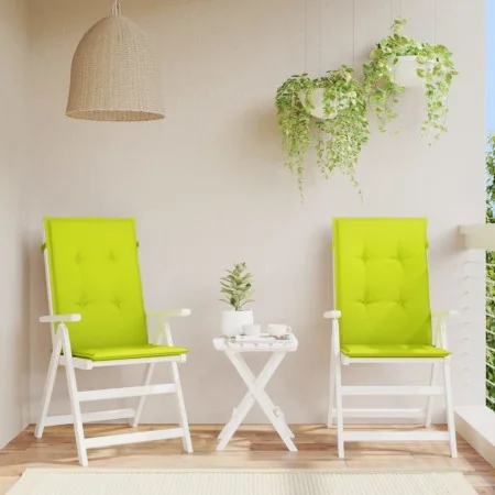 Cojín silla de jardín respaldo alto 2 uds tela verde 120x50x3cm von , Kissen für Stühle und Sofas - Ref: Foro24-314119, Preis...