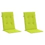 Cojín silla de jardín respaldo alto 2 uds tela verde 120x50x3cm von , Kissen für Stühle und Sofas - Ref: Foro24-314119, Preis...
