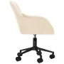 Silla de oficina giratoria de terciopelo color crema de , Sillas de oficina - Ref: Foro24-344876, Precio: 97,31 €, Descuento:...