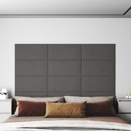 Paneles de pared 12 uds terciopelo gris oscuro 60x30 cm 2,16 m² von , Wandverkleidung - Ref: Foro24-343864, Preis: 70,92 €, R...
