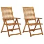 Sillas de jardín reclinables 2 uds madera maciza acacia cojines von , Gartenstühle - Ref: Foro24-3064069, Preis: 183,56 €, Ra...