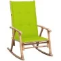 Silla mecedora con cojín bambú by , Garden chairs - Ref: Foro24-3063914, Price: 137,96 €, Discount: -5%%