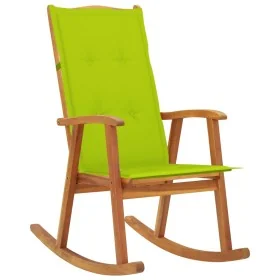 Silla mecedora con cojines madera maciza de acacia de , Sillas de jardín - Ref: Foro24-3064190, Precio: 197,58 €, Descuento: ...