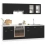 Juego de muebles de cocina 8 piezas madera de ingeniería negro de , Armarios de cocina - Ref: Foro24-3067648, Precio: 487,07 ...