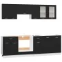 Juego de muebles de cocina 8 piezas madera de ingeniería negro de , Armarios de cocina - Ref: Foro24-3067648, Precio: 487,07 ...