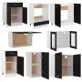 Juego de muebles de cocina 8 piezas madera de ingeniería negro de , Armarios de cocina - Ref: Foro24-3067648, Precio: 487,07 ...