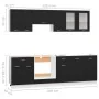 Juego de muebles de cocina 8 piezas madera de ingeniería negro de , Armarios de cocina - Ref: Foro24-3067648, Precio: 487,07 ...