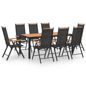 Juego de comedor de jardín 9 piezas aluminio negro von , Gartensets - Ref: Foro24-3070630, Preis: 855,64 €, Rabatt: -5%%