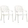 Mesa y sillas de bistró 3 piezas aluminio fundido blanco by , Garden sets - Ref: Foro24-3070576, Price: 554,46 €, Discount: -5%%