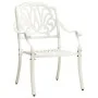 Mesa y sillas de bistró 3 piezas aluminio fundido blanco by , Garden sets - Ref: Foro24-3070576, Price: 554,46 €, Discount: -5%%