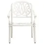 Mesa y sillas de bistró 3 piezas aluminio fundido blanco by , Garden sets - Ref: Foro24-3070576, Price: 554,46 €, Discount: -5%%
