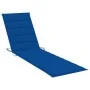 Tumbonas 2 unidades madera maciza de teca con cojín azul royal by , Loungers - Ref: Foro24-3073196, Price: 582,57 €, Discount...