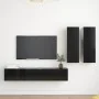 Set de muebles de salón TV 4 piezas madera de ingeniería negro von , TV-Möbel - Ref: Foro24-3078791, Preis: 165,89 €, Rabatt:...