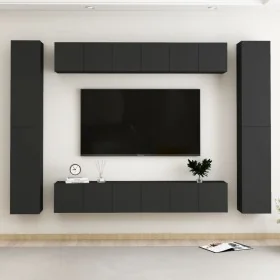 Set de muebles de salón TV 10 piezas madera ingeniería negro von , TV-Möbel - Ref: Foro24-3078770, Preis: 388,91 €, Rabatt: -5%%