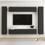 Set de muebles de salón TV 10 piezas madera ingeniería negro von , TV-Möbel - Ref: Foro24-3078770, Preis: 388,91 €, Rabatt: -5%%