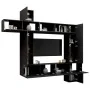 Set de muebles de salón TV 8 piezas madera ingeniería negro von , TV-Möbel - Ref: Foro24-3078843, Preis: 452,14 €, Rabatt: -5%%