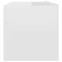 Mueble TV madera contrachapada blanco brillante 100x30x30 cm by , TV Furniture - Ref: Foro24-801487, Price: 107,42 €, Discoun...