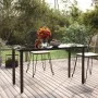 Mesa comedor jardín acero y vidrio templado negro 200x100x74 cm | Foro24.es | Tu tienda online para hogar, jardín y más Foro24.es