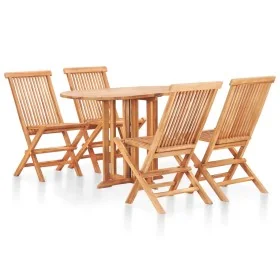 Set de comedor de jardín plegable 5 piezas madera maciza teca von , Gartensets - Ref: Foro24-49003, Preis: 379,70 €, Rabatt: ...
