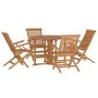 Set de comedor de jardín plegable 5 pzas madera maciza de teca by , Garden sets - Ref: Foro24-3096572, Price: 599,16 €, Disco...