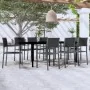 Juego de comedor para jardín 9 piezas negro by , Garden sets - Ref: Foro24-3099268, Price: 630,51 €, Discount: -5%%