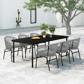 Juego de comedor de jardín 7 piezas ratán sintético gris von , Gartensets - Ref: Foro24-3099237, Preis: 742,03 €, Rabatt: -5%%