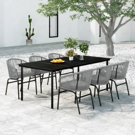 Juego de comedor de jardín 7 piezas ratán sintético gris by , Garden sets - Ref: Foro24-3099237, Price: 742,03 €, Discount: -5%%