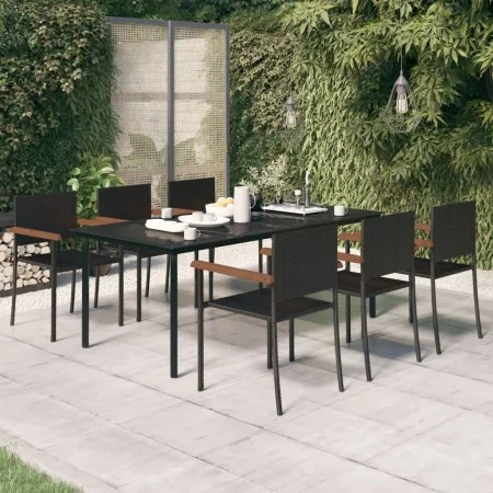 Juego de comedor para jardín 7 piezas negro von , Gartensets - Ref: Foro24-3099417, Preis: 541,06 €, Rabatt: -5%%