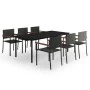 Juego de comedor para jardín 7 piezas negro von , Gartensets - Ref: Foro24-3099417, Preis: 541,06 €, Rabatt: -5%%
