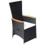 Juego de comedor de jardín 9 piezas con cojines negro by , Garden sets - Ref: Foro24-3099462, Price: 1,00 €, Discount: -5%%