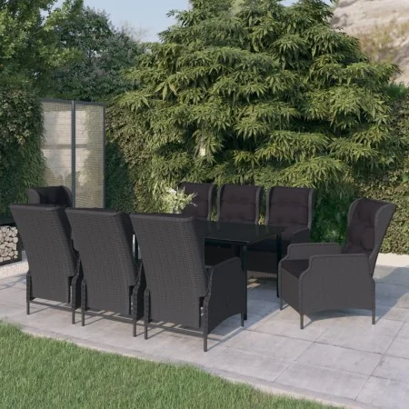 Juego de comedor de jardín 9 piezas gris oscuro by , Garden sets - Ref: Foro24-3099642, Price: 2,00 €, Discount: -5%%