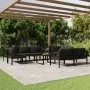 Set muebles de jardín 10 pzas y cojines aluminio gris antracita by , Garden sets - Ref: Foro24-3107819, Price: 1,00 €, Discou...