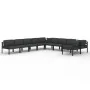Set muebles de jardín 10 pzas y cojines aluminio gris antracita by , Garden sets - Ref: Foro24-3107827, Price: 1,00 €, Discou...