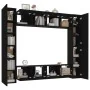 Set de muebles para TV 8 piezas madera contrachapada negro von , TV-Möbel - Ref: Foro24-3114231, Preis: 388,34 €, Rabatt: -5%%