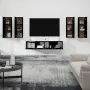 Set de muebles para TV 6 piezas madera contrachapada negro von , TV-Möbel - Ref: Foro24-3114343, Preis: 239,10 €, Rabatt: -5%%