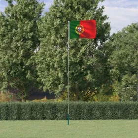 Mástil y bandera de Portugal aluminio 5,55 m de , Banderas y mangas de viento - Ref: Foro24-3147134, Precio: 51,97 €, Descuen...