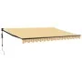 Toldo retráctil automático amarillo y blanco 4,5x3 m von , Markisen - Ref: Foro24-3154509, Preis: 354,07 €, Rabatt: -5%%