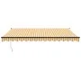Toldo retráctil automático amarillo y blanco 4,5x3 m von , Markisen - Ref: Foro24-3154509, Preis: 354,07 €, Rabatt: -5%%