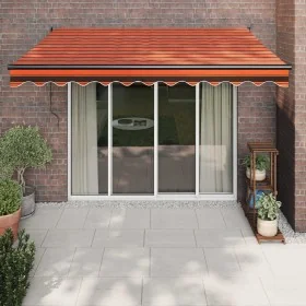 Toldo retráctil automático naranja y marrón 3x2,5 m de , Toldos - Ref: Foro24-3154516, Precio: 273,90 €, Descuento: -5%%