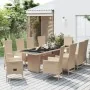 Set comedor de jardín 11 pzas con cojines ratán sintético beige by , Garden sets - Ref: Foro24-3157574, Price: 1,00 €, Discou...