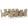 Set comedor de jardín 11 pzas con cojines ratán sintético beige by , Garden sets - Ref: Foro24-3157574, Price: 1,00 €, Discou...
